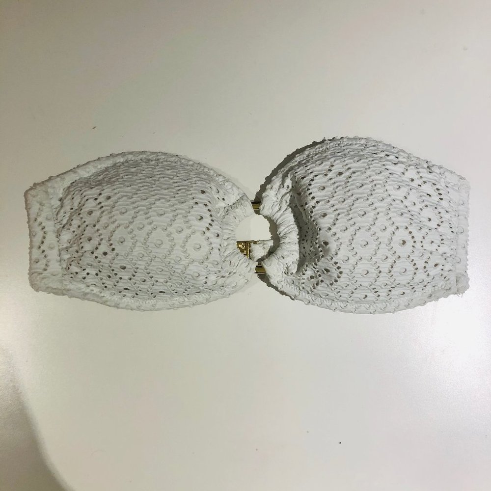 White Crochet Bikini Swimsuit Top